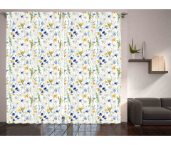 Poppies Daisies Rural Curtain