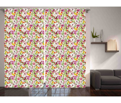 French Vintage Flowers Curtain