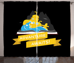 Adventure Awaits Book Curtain