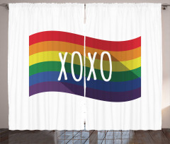 Waving Rainbow Flag Acronym Curtain