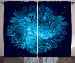 Luminous Chrysanthemum Art Curtain