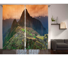 Machu Picchu Ruins Photo Curtain