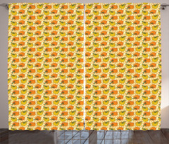 Peppers and Slices Pattern Curtain