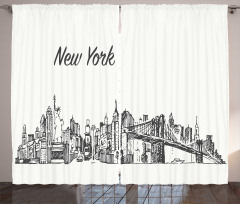 Simplistic Sketch of New York Curtain