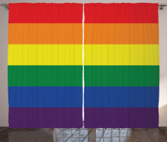 Simplistic Design LGBT Flag Curtain