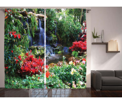 Spring Forest Waterfall Curtain