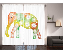 Elephant Daisy Flower Curtain