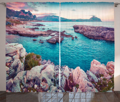 Vibrant Mediterranean Sea Curtain