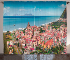 Brolo Town Aerial View Curtain