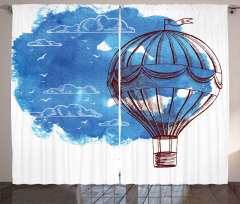 Bon Voyage Sky Cloud Balloon Curtain