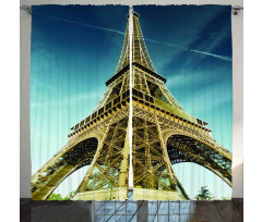 Paris Park Skyline Curtain