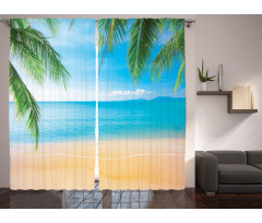 Exotic Lagoon Sand Ocean Curtain