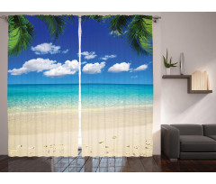 Tropic Vacation Scenic Curtain
