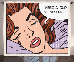 Pop Art Comic Beauty Sleep Curtain