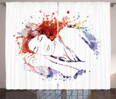 Beauty Sleeping Girl Curtain