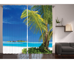 Caribbean Relaxing Tropic Curtain