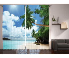 Palm Leaf Island Lagoon Curtain