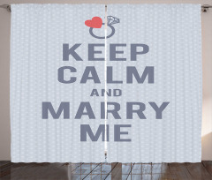 Keep Calm and Marry Me Curtain