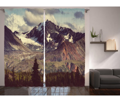 Alaska Scenery Curtain