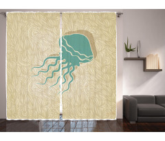 Beach Summer Ocean Curtain