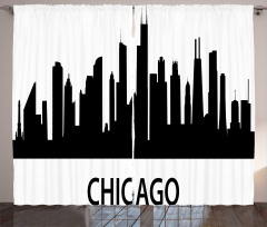 Chicago Line Silhouette Curtain