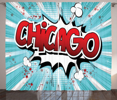 Pop Art Comic Book Chicago Curtain