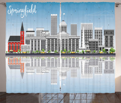 Modern Springfield Skyline Curtain