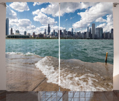 Chicago Skyline and Lake Curtain