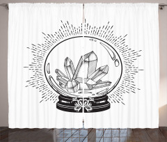 Crystal Ball with Gems Sketch Curtain