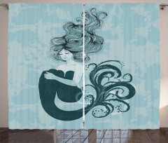 Sleeping Mermaid Curtain