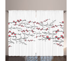 Branches of Winter Berry Curtain