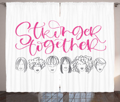 Stronger Together Sketch Curtain