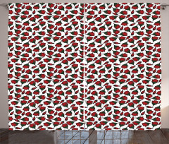 Valentines Day Petal and Buds Curtain