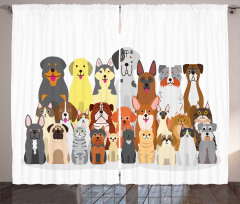 Animals Cartoon Curtain