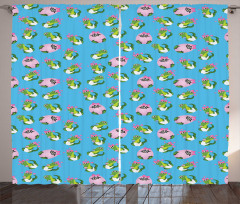 Cartoon Baby Crocodiles Curtain