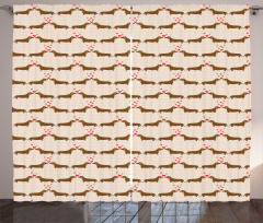 Sausage Dogs in Love Curtain