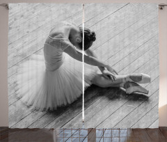 Young Dancer in Studio Curtain