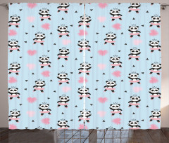 Panda Ballerina in Dress Curtain