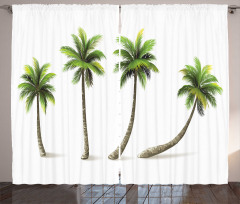 Different Sized Tropical Trees Curtain