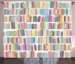 Colorful Cartoon Library Curtain