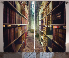 Abstract Library in Woods Curtain