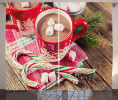 Hot Chocolate in Mugs Curtain