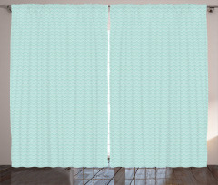 Pastel Simple Art Zigzags Curtain