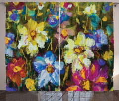 Flower Field Painting Curtain