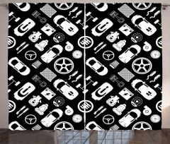 Car Service Themed Curtain