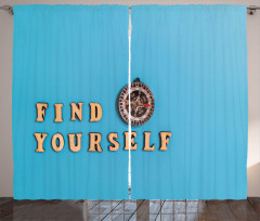 Find Yourself Text and Tool Curtain