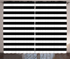 Monochrome Classic Striped Curtain