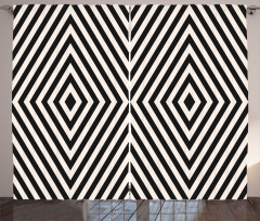 Optical Illusion Rhombuses Curtain