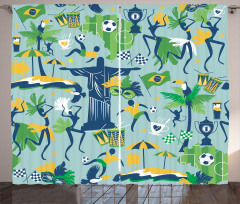 Theme of Brazil Cultural Curtain