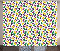 Symbolic Mardi Gras Design Curtain